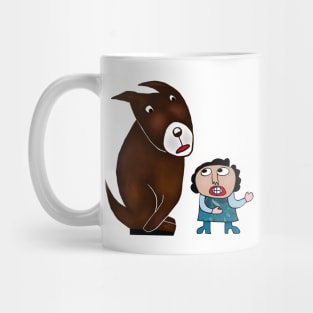 Dog and owner Mug